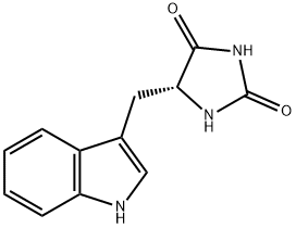 2,4-Imidazolidinedione, 5-(1H-indol-3-ylmethyl)-, (5R)- 结构式