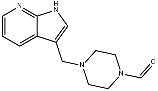 1-Piperazinecarboxaldehyde, 4-(1H-pyrrolo[2,3-b]pyridin-3-ylmethyl)- 结构式