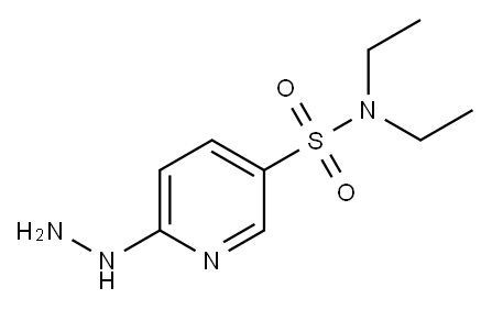 N,N-二乙基-6-肼基-3-吡啶磺酰胺 结构式