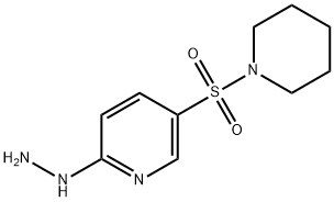 2-肼基-5-(哌啶-1-磺酰基)吡啶 结构式