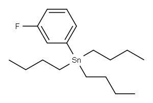 三丁基(3-氟苯基)锡烷 结构式