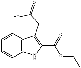 1H-Indole-3-acetic acid, 2-(ethoxycarbonyl)- 结构式