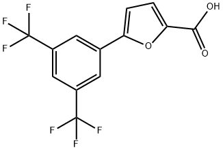 5-(3,5-Bis(trifluoromethylphenyl)-furan-2-carboxylic acid 结构式