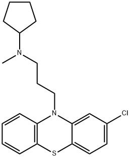 2-Chloro-N-cyclopentyl-N-methyl-10H-phenothiazine-10-propan-1-amine 结构式