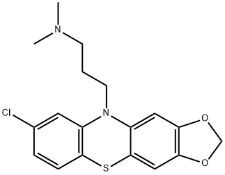 8-Chloro-N,N-dimethyl-10H-1,3-dioxolo[4,5-b]phenothiazine-10-propan-1-amine 结构式