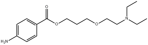 3-[β-(Diethylamino)ethoxy]propyl=p-aminobenzoate 结构式