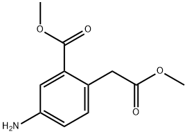 Benzeneacetic acid, 4-amino-2-(methoxycarbonyl)-, methyl ester 结构式