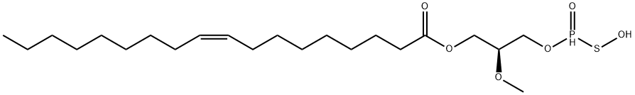 L-SN-1-O-油酰基-2-O-甲基甘油基-3-硫代磷酸 结构式