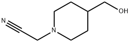 1-PIPERIDINEACETONITRILE,4-(HYDROXYMETHYL)-(9CI) 结构式