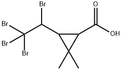 3-(1,2,2,2-四溴乙基)-2,2-二甲基环丙烷羧酸 结构式