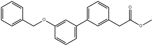 [1,1'-Biphenyl]-3-acetic acid, 3'-(phenylmethoxy)-, methyl ester 结构式