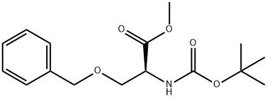 2-[[(2-methylpropan-2-yl)oxy-oxomethyl]amino]-3-phenylmethoxypropanoic acid methyl ester 结构式