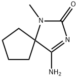 4-Amino-1-methyl-1,3-diazaspiro[4.4]non-3-en-2-one 结构式