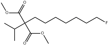 (7-氟庚基)异丙基丙二酸二甲酯 结构式