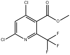 3-Pyridinecarboxylic acid, 4,6-dichloro-2-(trifluoromethyl)-, methyl ester 结构式