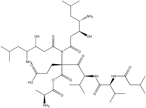 pepstatyl, Glu- 结构式