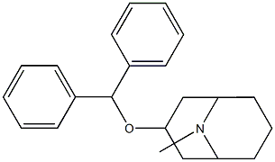 (1α,5α)-3β-(Diphenylmethoxy)-9-methyl-9-azabicyclo[3.3.1]nonane 结构式