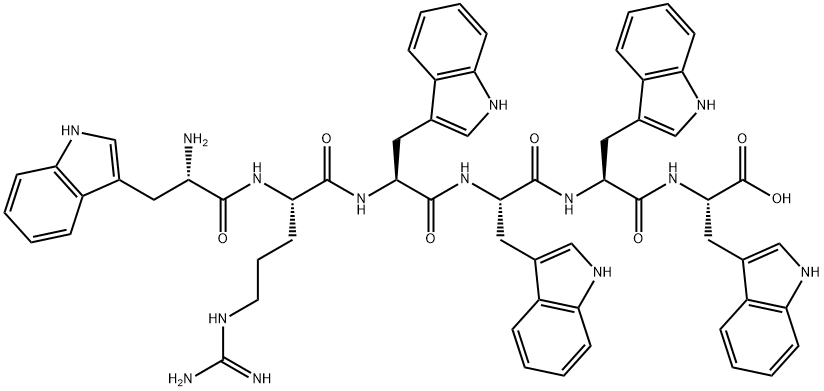 L-色氨酸-L-精氨酸-L-色氨酸-L-色氨酸-L-色氨酸-L-色氨酸 结构式