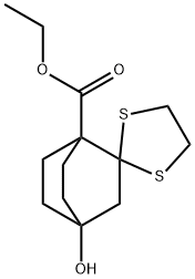 Spiro[bicyclo[2.2.2]octane-2,2'-[1,3]dithiolane]-1-carboxylic acid, 4-hydroxy-, ethyl ester 结构式