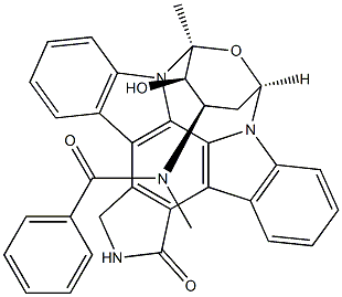 Benzamide, N-[(9S,10R,11R,13R)-2,3,10,11,12,13-hexahydro-10-hydroxy-9-methyl-1-oxo-9,13-epoxy-1H,9H-diindolo[1,2,3-gh:3',2',1'-lm]pyrrolo[3,4-j][1,7]benzodiazonin-11-yl]-N-methyl- 结构式