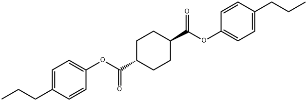 反-1,4-环己烷二羧酸二(4-丙基苯基)酯 结构式