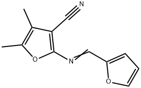 3-Furancarbonitrile,2-[(2-furanylmethylene)amino]-4,5-dimethyl-(9CI) 结构式