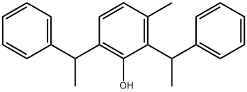 3-Methyl-2,6-bis(α-methylbenzyl)phenol 结构式