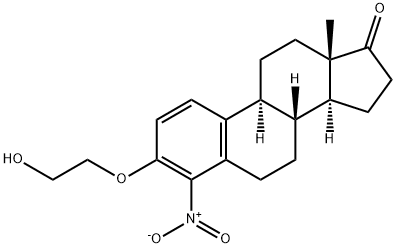 (8S,9S,13S,14S)-3-(2-hydroxyethoxy)-13-methyl-4-nitro-7,8,9,11,12,14,1 5,16-octahydro-6H-cyclopenta[a]phenanthren-17-one 结构式