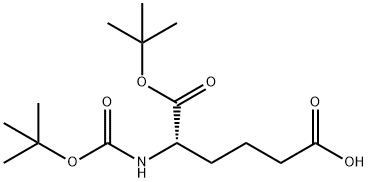 Hexanedioic acid, 2-[[(1,1-dimethylethoxy)carbonyl]amino]-, 1-(1,1-dimethylethyl) ester, (2S)- 结构式