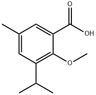 2-Methoxy-5-methyl-3-(1-methylethyl)benzoic acid 结构式