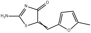 4(5H)-Thiazolone,2-amino-5-[(5-methyl-2-furanyl)methylene]-(9CI) 结构式