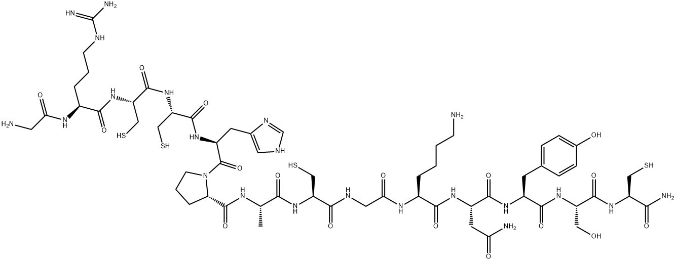 GLY-ARG-CYS-CYS-HIS-PRO-ALA-CYS-GLY-LYS-ASN-TYR-SER-CYS- NH2 结构式