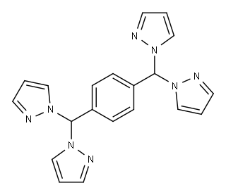 α,α,α',α'-tetra(1-pyrazolyl)-p-xylene 结构式