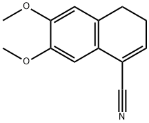 6,7-二甲氧基-3,4-二氢萘-1-甲腈 结构式