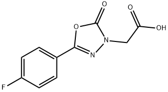 2-[5-(4-氟苯基)-2-氧代-2,3-二氢-1,3,4-噁二唑-3-基]乙酸 结构式