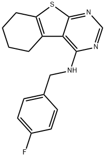 N-(4-氟苄基)-5,6,7,8-四氢苯并[4,5]噻吩并[2,3-D]嘧啶-4-胺 结构式