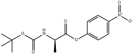 4-硝基苯基(叔丁氧基羰基)-D-丙氨酸 结构式