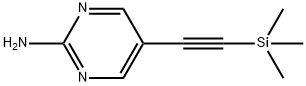 5-((三甲硅基)乙炔基)嘧啶-2-胺 结构式