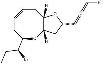 (2S)-2α-[(S)-3-Bromopropadien-1-yl]-5β-[(S)-1-bromopropyl]-3,3aβ,5,6,9,9aβ-hexahydro-2H-furo[3,2-b]oxocin 结构式