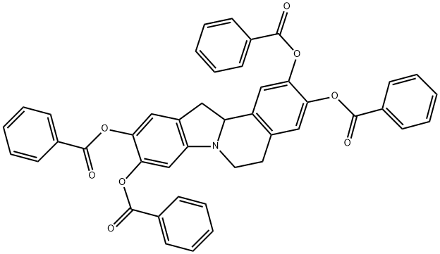 Dibenzo[bg]pyrrocoline-2,3,9,10-tetrol,  5,6,12,12a-tetrahydro-,  tetrabenzoate  (3CI) 结构式