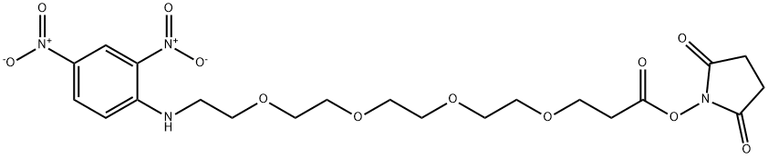 DNP-四聚乙二醇-丙烯酸琥珀酰亚胺酯 结构式