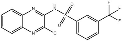 N-(3-氯喹喔啉-2-基)-3-(三氟甲基)苯磺酰胺 结构式