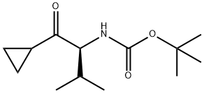 Carbamic acid, [(1S)-1-(cyclopropylcarbonyl)-2-methylpropyl]-, 1,1-dimethylethyl ester (9CI) 结构式