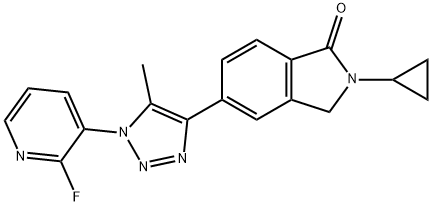 2-CYCLOPROPYL-5-[1-(2-FLUOROPYRIDIN-3-YL)-5-METHYL-1H-1,2,3-TRIAZOL-4-YL]-2,3-DIHYDRO-1H-ISOINDOL-1-ONE 结构式