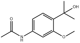 N--[4-(2-羟基丙-2-基)-3-甲氧基苯基]乙酰胺 结构式