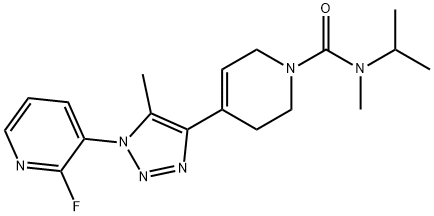 4-[1-(2-FLUOROPYRIDIN-3-YL)-5-METHYLTRIAZOL-4-YL]-N-METHYL-N-PROPAN-2-YL-3,6-DIHYDRO-2H-PYRIDINE-1-CARBOXAMIDE 结构式