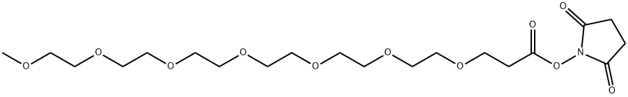 甲氧基-七聚乙二醇-NHS 酯 结构式