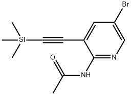 Acetamide, N-[5-bromo-3-[2-(trimethylsilyl)ethynyl]-2-pyridinyl]- 结构式