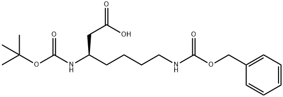 Boc-D-beta-homolysine 结构式