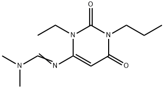 Methanimidamide, N'-(3-ethyl-1,2,3,6-tetrahydro-2,6-dioxo-1-propyl-4-pyrimidinyl)-N,N-dimethyl- 结构式